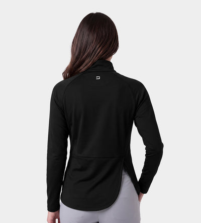 LADIES SPLIT HEM MIDLAYER - NOIR