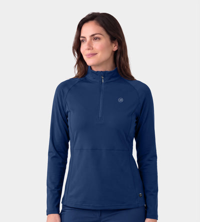 LADIES SPLIT HEM MIDLAYER - MARINE