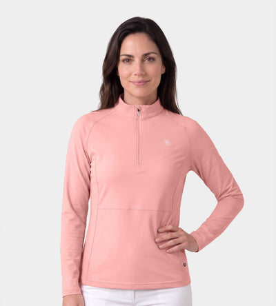 LADIES SPLIT HEM MIDLAYER - ROSE