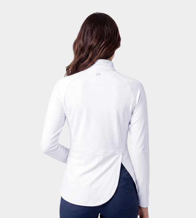LADIES SPLIT HEM MIDLAYER - WHITE