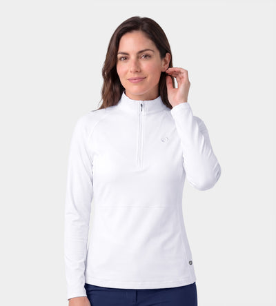 LADIES SPLIT HEM MIDLAYER - BLANC