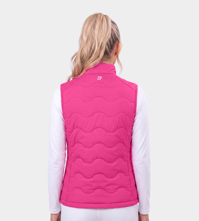 LADIES TECH GILET - BRIGHT ROSE