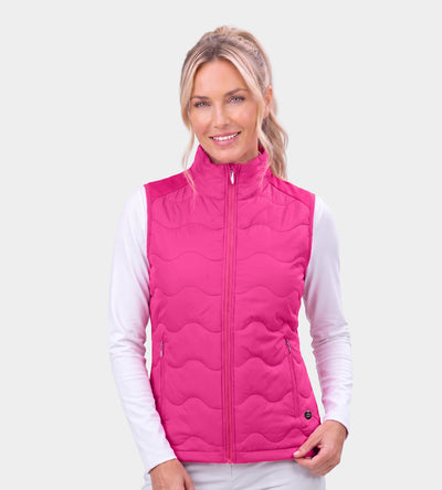 LADIES TECH GILET - BRIGHT ROSE