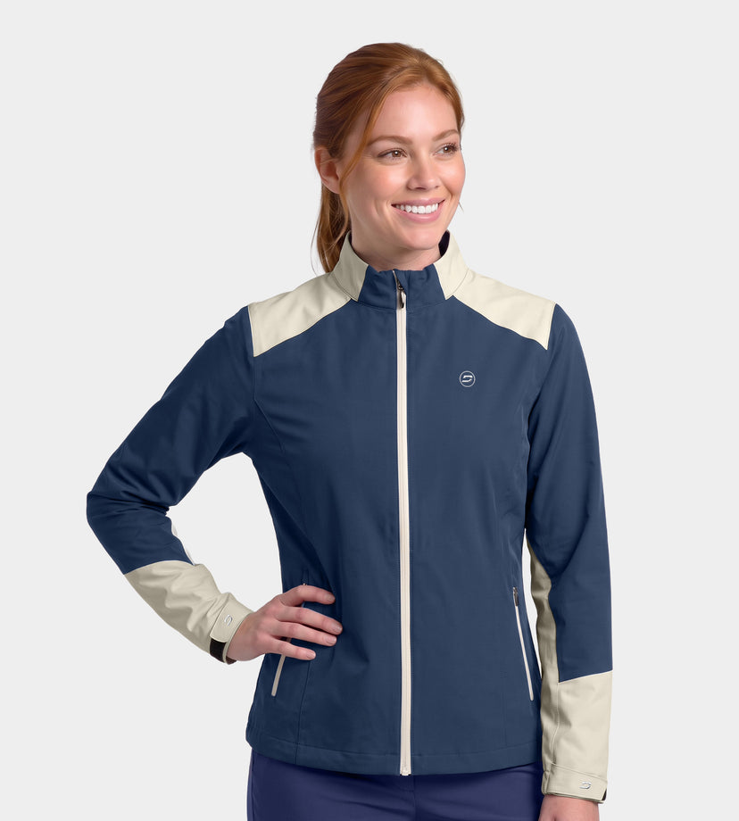 LADIES THERMA RAIN JACKET - NAVY