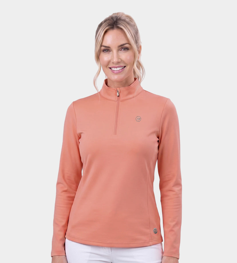 LADIES ULTRA BLEND MIDLAYER - CORAL