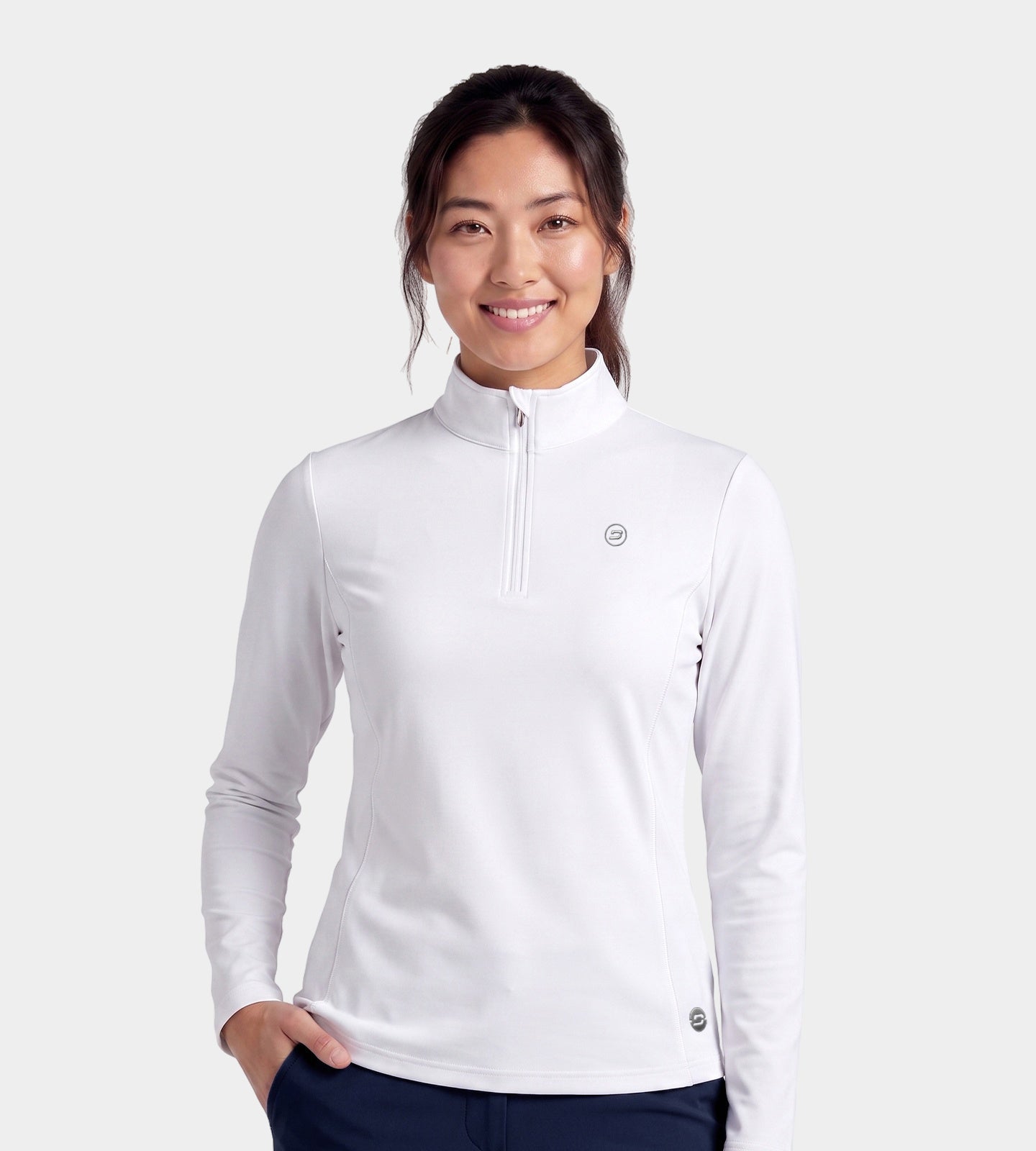 LADIES ULTRA BLEND MIDLAYER - WHITE