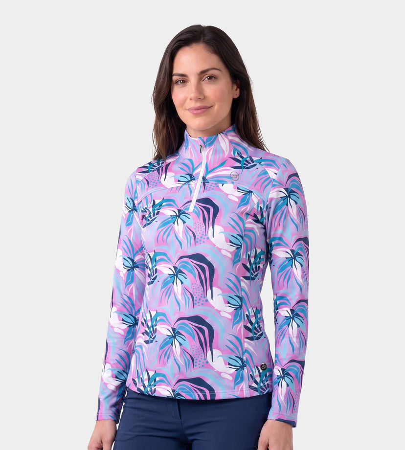 LADIES BIRDIE MIDLAYER - TROPIC PINK