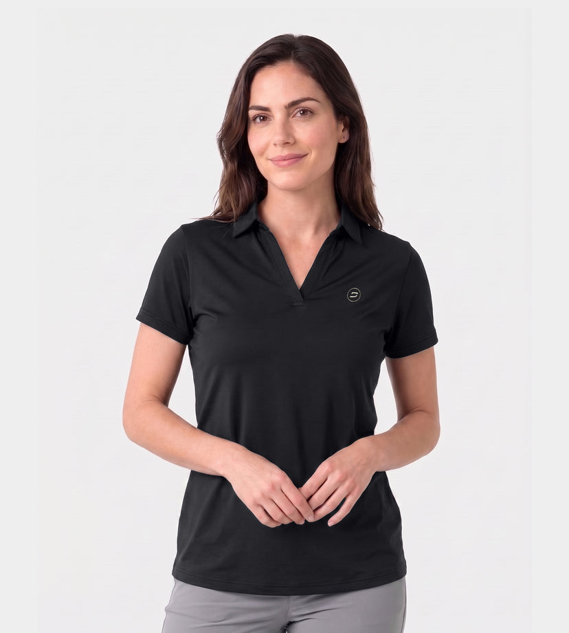 LADIES CLUBHOUSE POLO - NEGRO