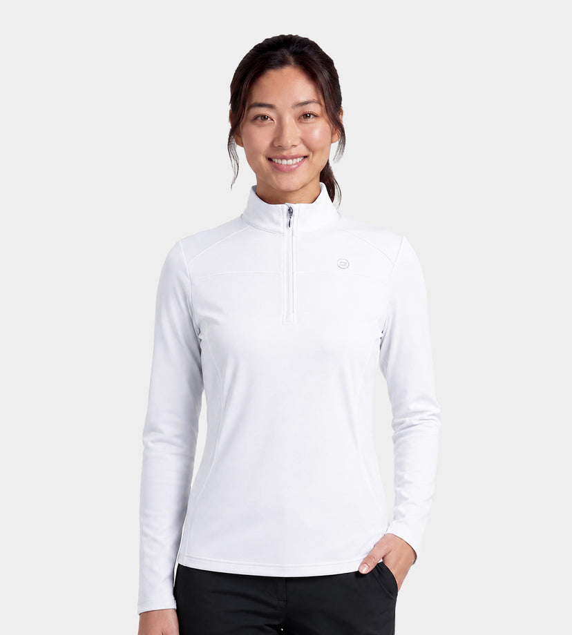 LADIES HEART MIDLAYER - WHITE