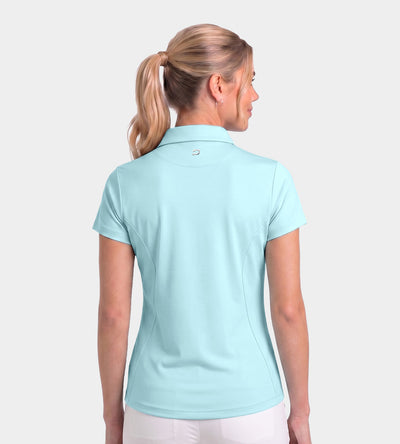 LADIES HEART ZIP POLO - BLEU