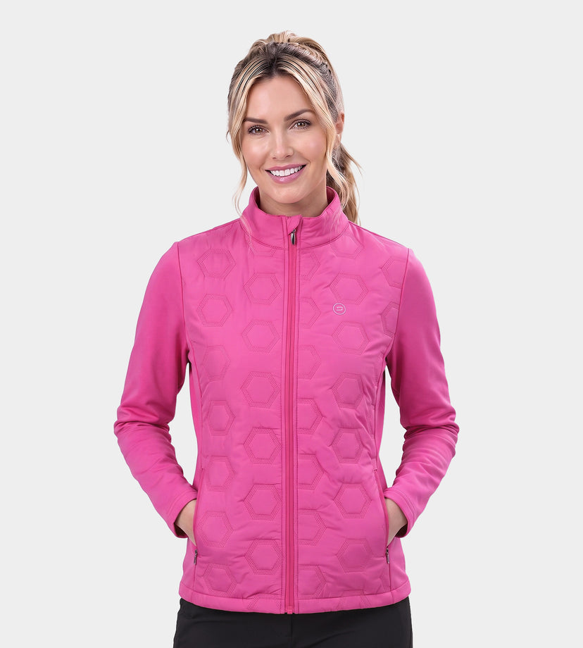 LADIES HEXA PERFORMANCE JACKET - BRIGHT ROSE
