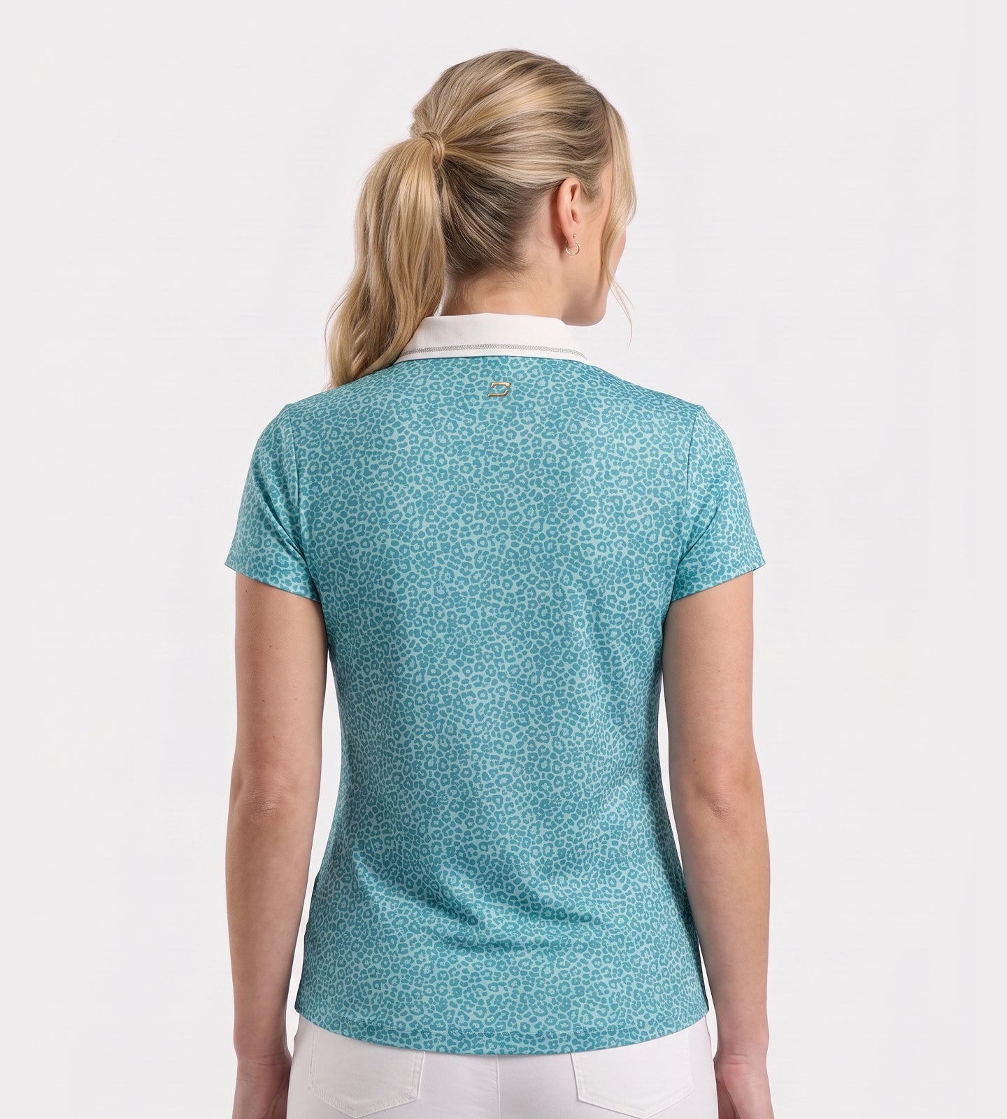 LADIES LEOPARD POLO - SARCELLE
