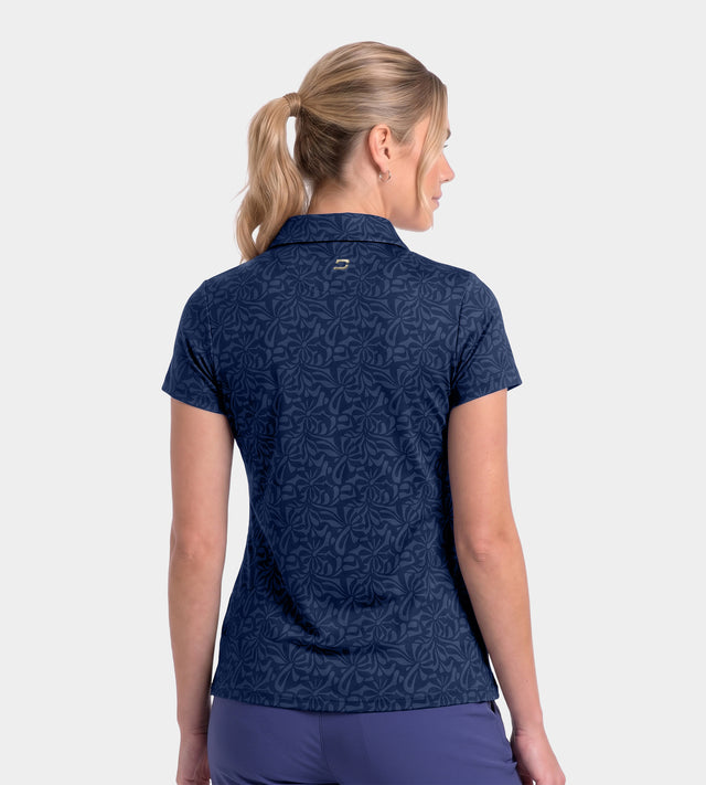LADIES OMBRE POLO - NAVY