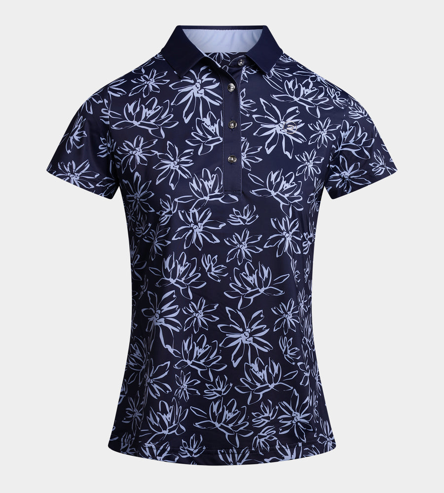 LADIES BLOOM POLO - NAVY