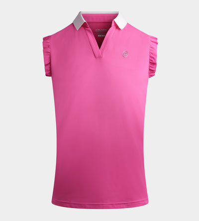 LADIES CAPPED POLO - ROSE