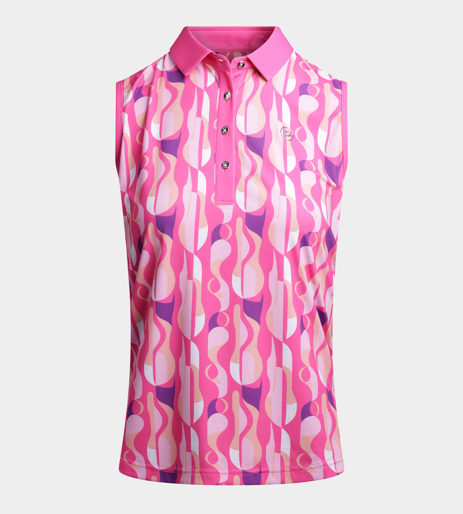 LADIES GRIFFON POLO - BRIGHT PINK
