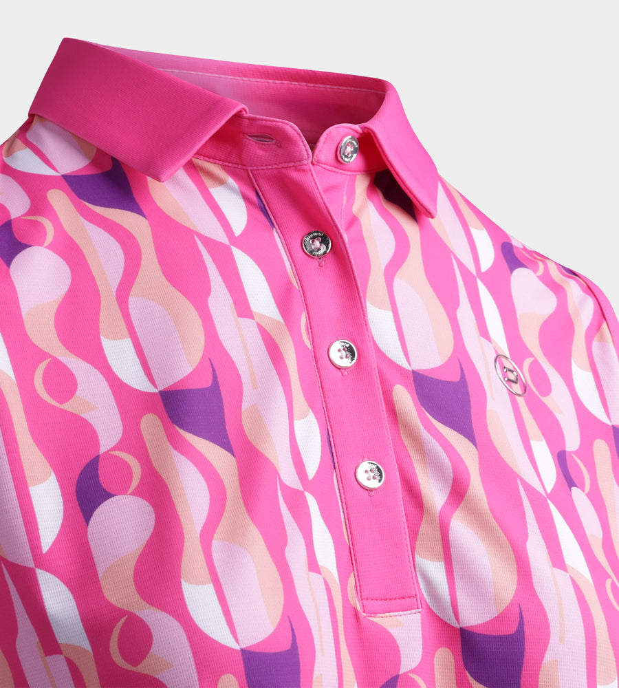 LADIES GRIFFON POLO - BRIGHT PINK