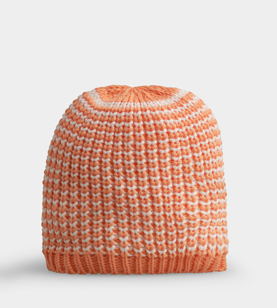LADIES TOKEN BEANIE - CORAL