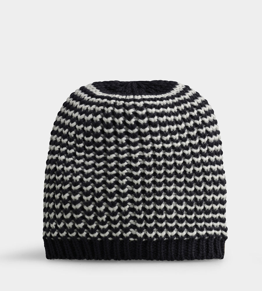 LADIES TOKEN BEANIE - NAVY