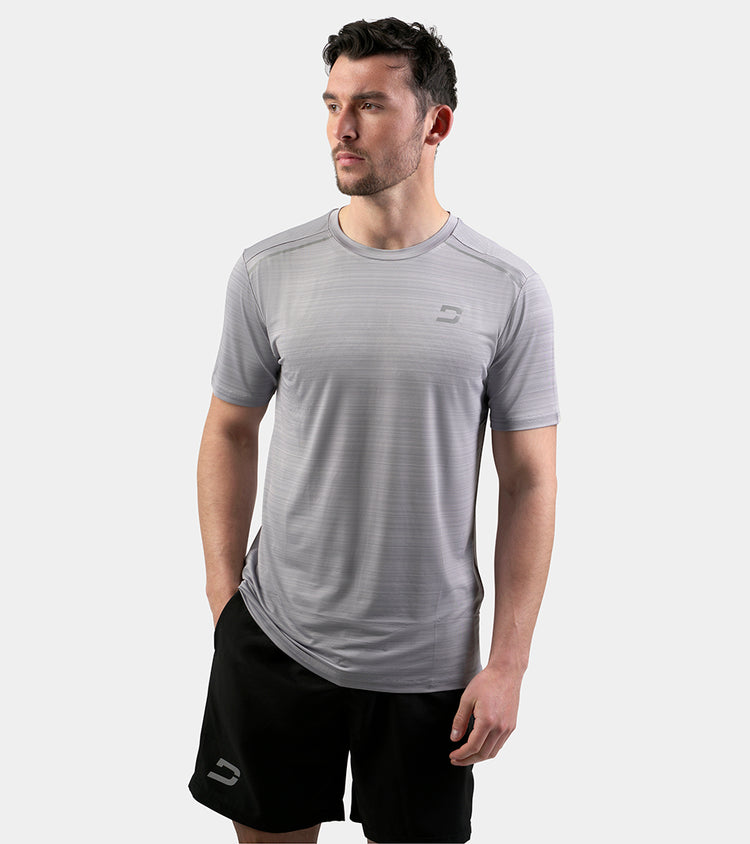 Men's Micro Sports T-Shirt In Grey | Soft & Breathable |Druids