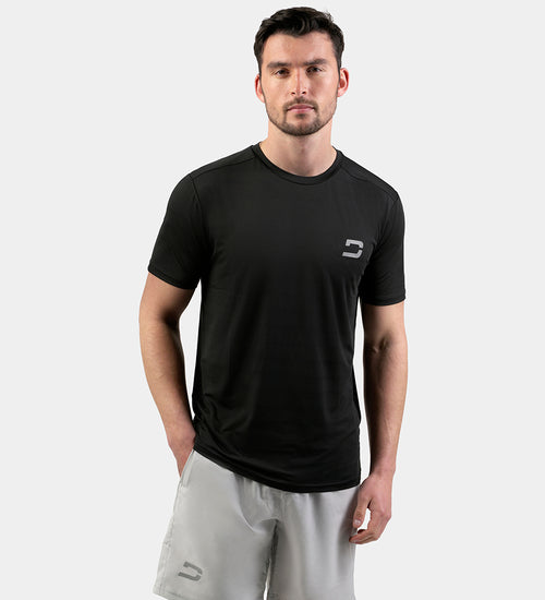 MEN'S PERFORATED SPORTS T-SHIRT - BLACK