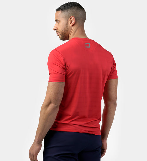 MEN'S PERFORATED SPORTS T-SHIRT - ROOD