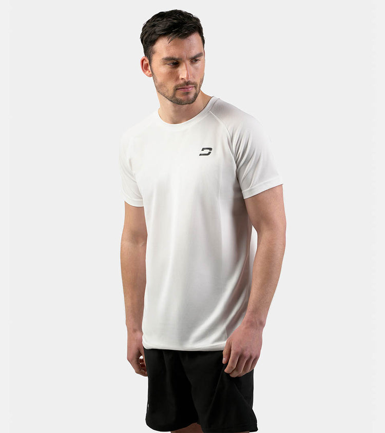 Men's Training T-Shirt In White | Golf Sports Tees | Druids