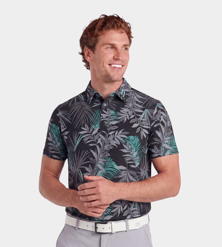 NEON TROPIC POLO - BLACK