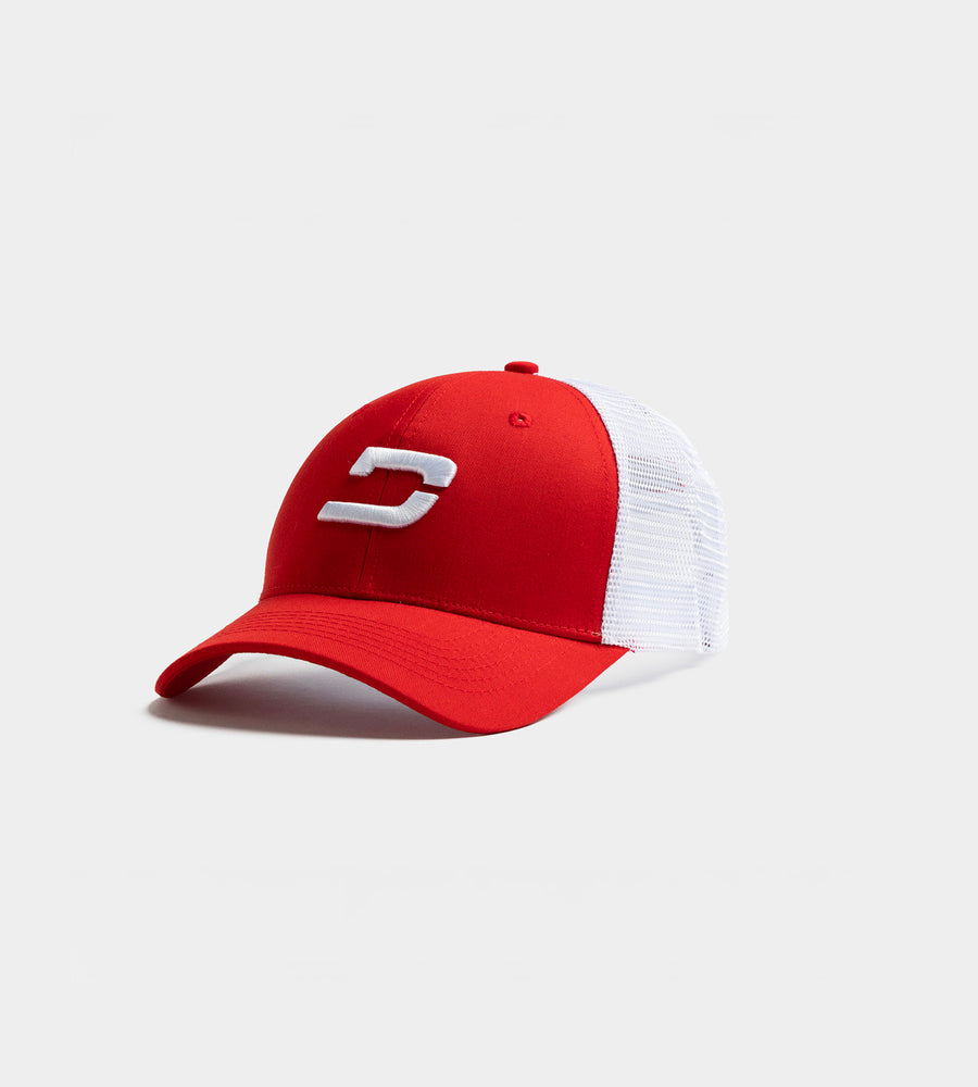 KIDS PLAYERS D CAP - ROOD/WIT