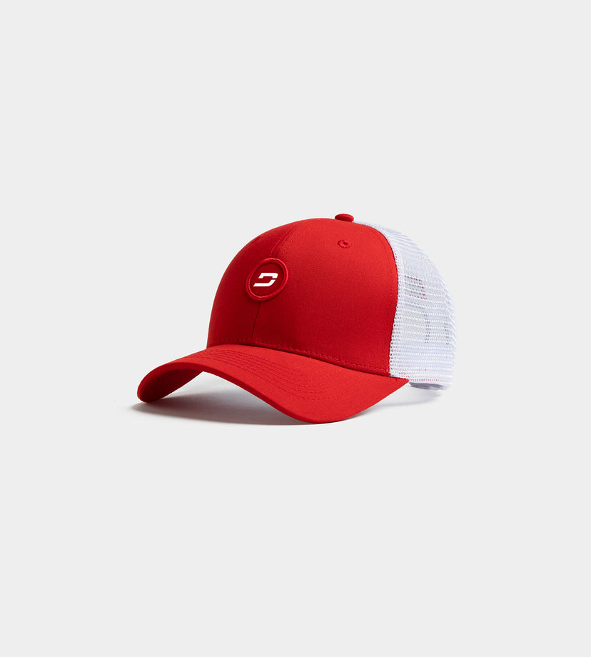 KIDS PLAYERS D BADGE CAP - RED/WHITE