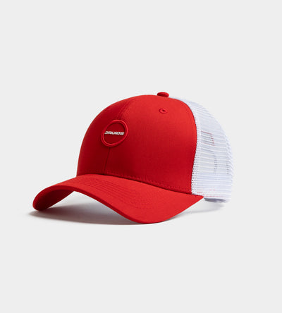 PLAYERS D BADGE CAP - ROT / WEISS