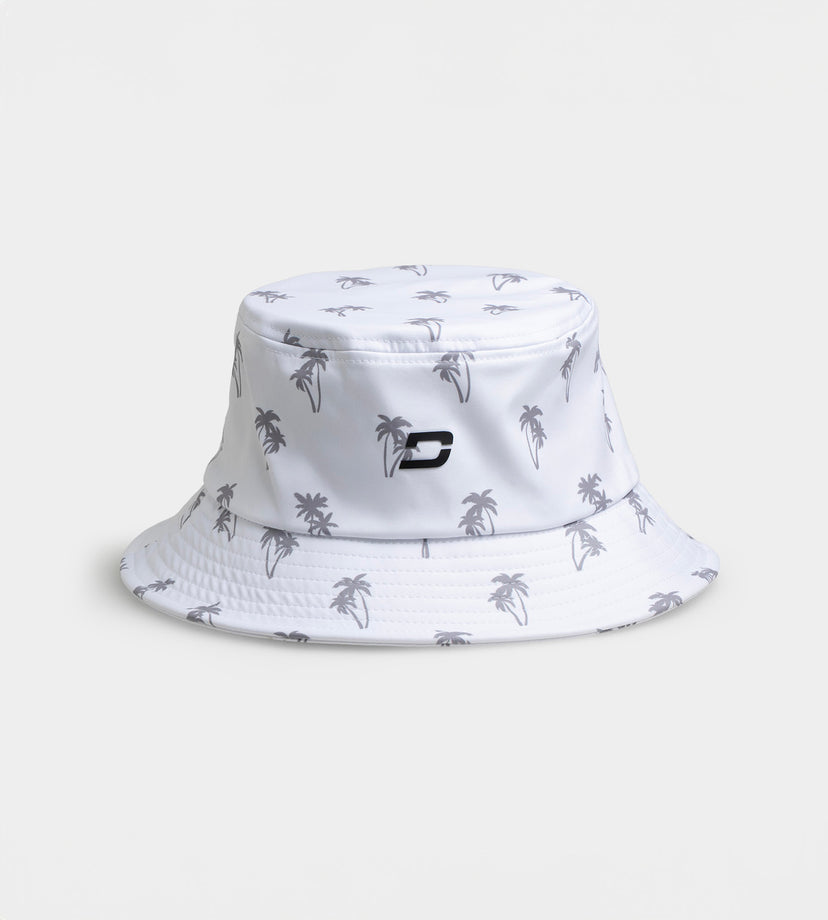 PALM BUCKET HAT - WHITE