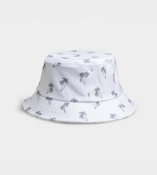 PALM BUCKET HAT - WHITE