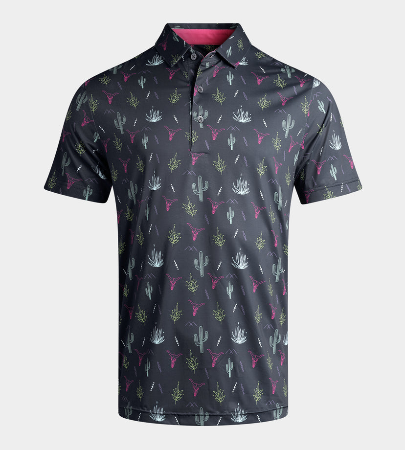 NEON DESERT POLO - NERO