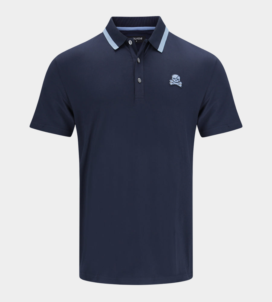 Out Of The Woods Polo in Navy Affordable Polo Shirts Druids