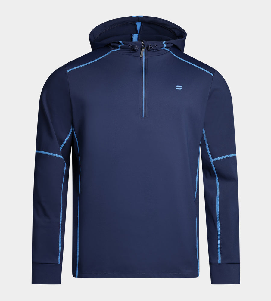 OVERLOCK HOODIE - NAVY
