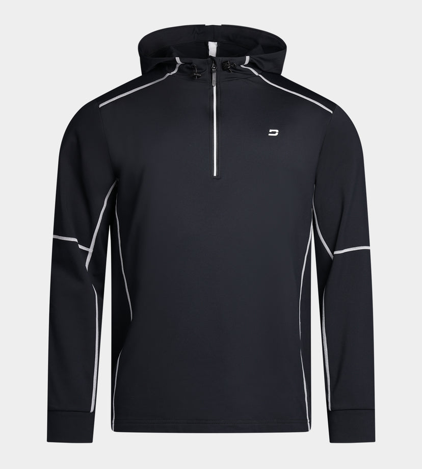 OVERLOCK HOODIE - ZWART