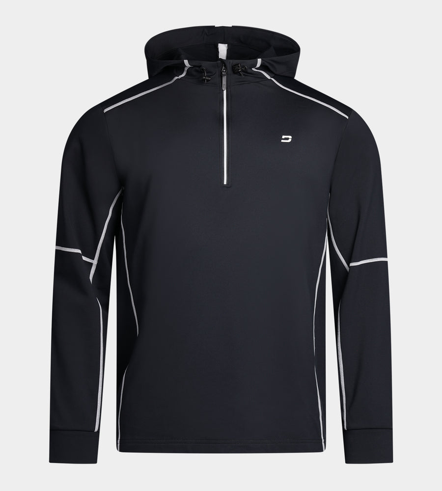 OVERLOCK HOODIE - BLACK