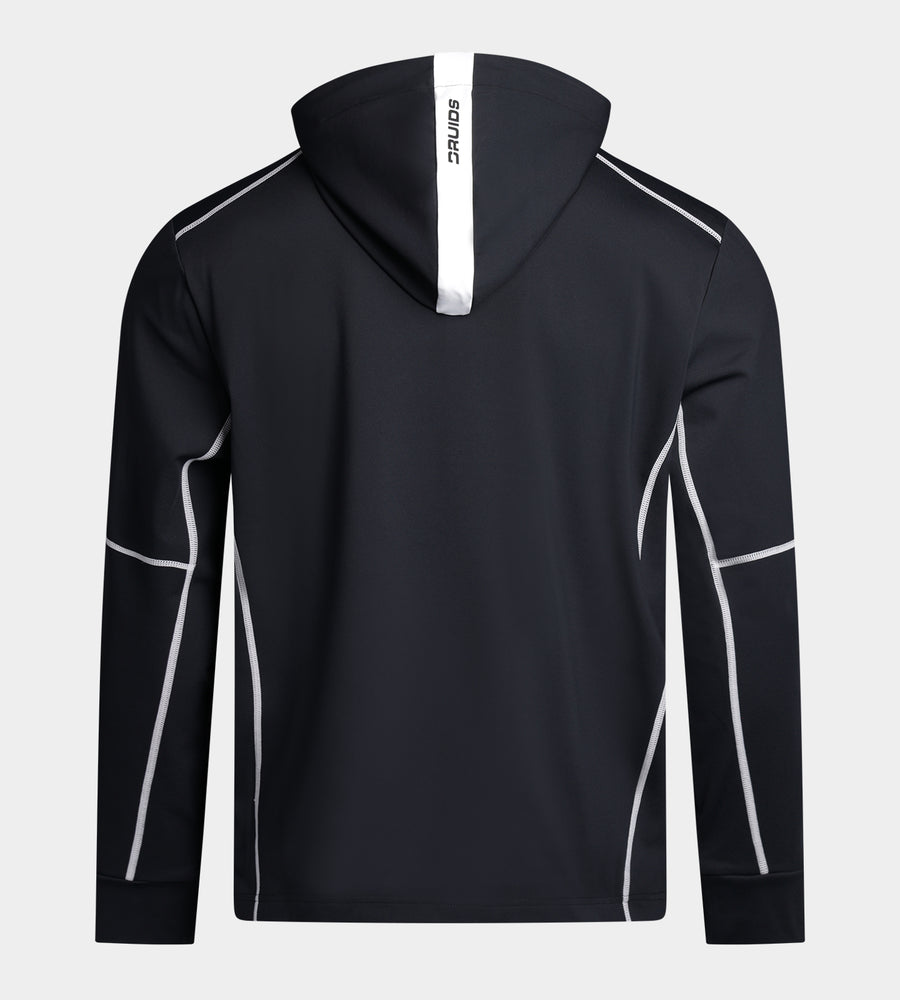 OVERLOCK HOODIE - BLACK