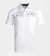 FLORAL PANEL POLO - WHITE