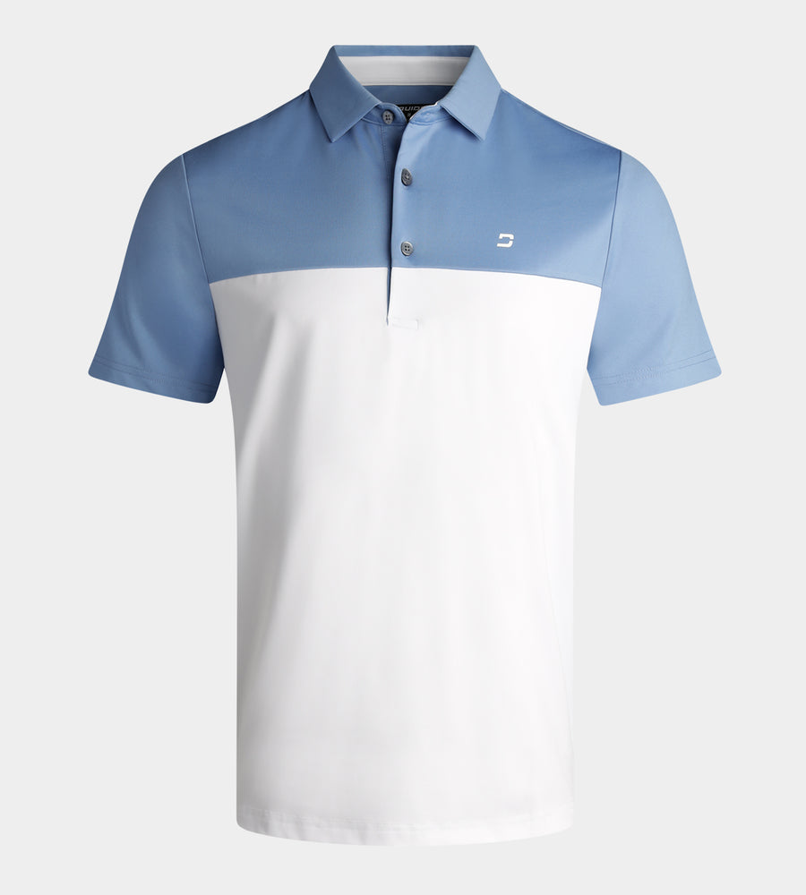 PANEL POLO - DENIM / WHITE