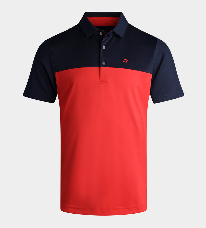 PANEL POLO -MARINO SUAVE / ROJO