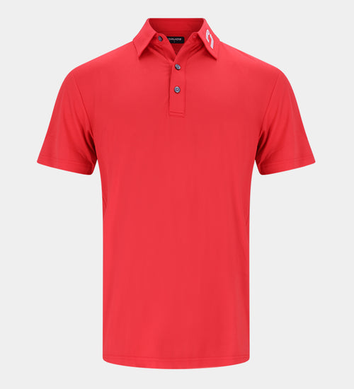 MENS PERFORMANCE GOLF POLO - RED