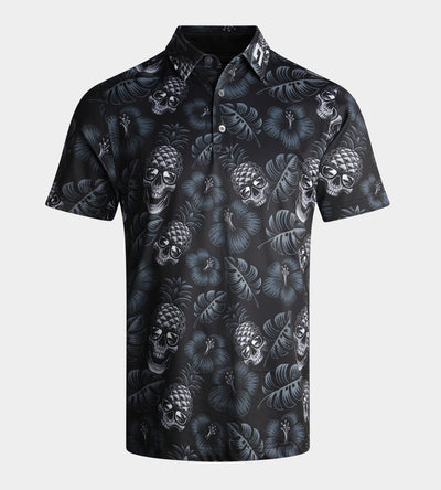 PINEAPPLE SKULLS 2.0 POLO - NOIR