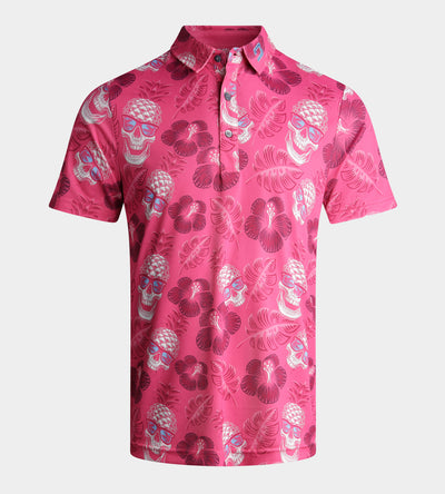 PINEAPPLE SKULLS 2.0 POLO - ROSE