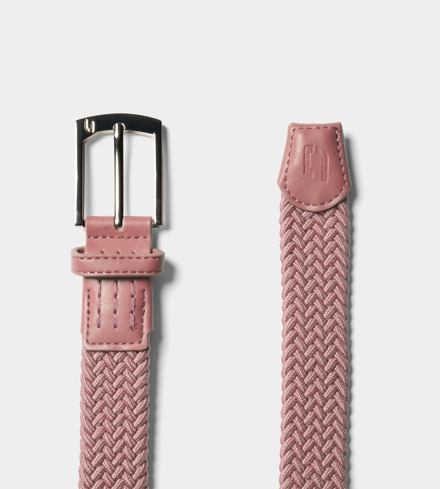 LADIES WEBBED BELT - BLUSH