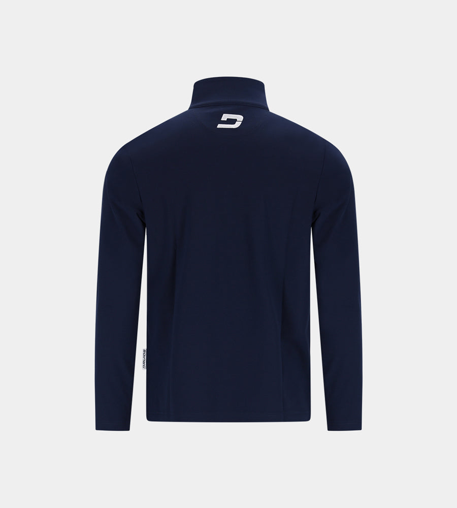 KIDS PIQUE MIDLAYER - MARINEBLAUW