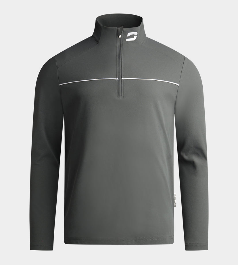 PIQUE MIDLAYER - CHARBON