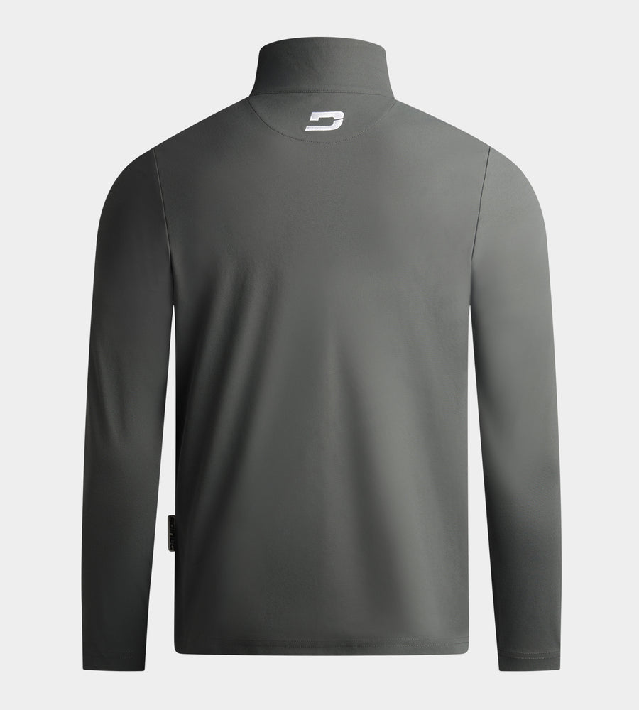 PIQUE MIDLAYER - CHARCOAL