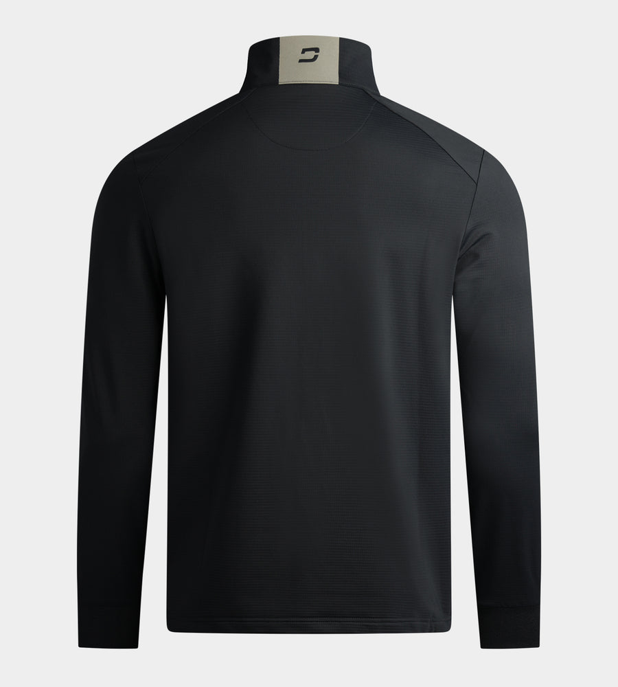 RIBBED PINE MIDLAYER - SCHWARZ